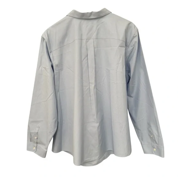 NWT L.L. Bean Oxford Wrinkle Free Washed Periwinkle Long Sleeve Shirt Women’s 3X - Picture 3 of 13